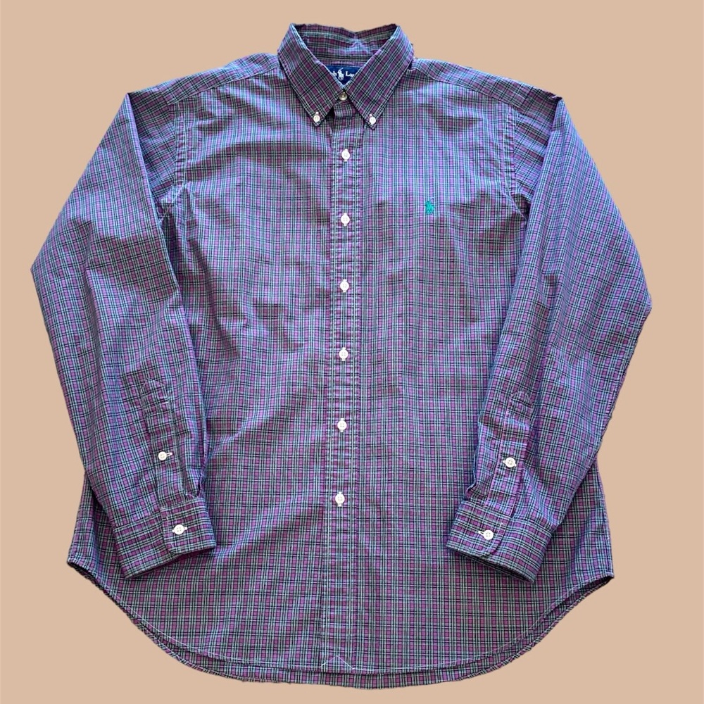 Ralph Lauren Classic Fit Long Sleeve Shirt, Mens size large. 💜